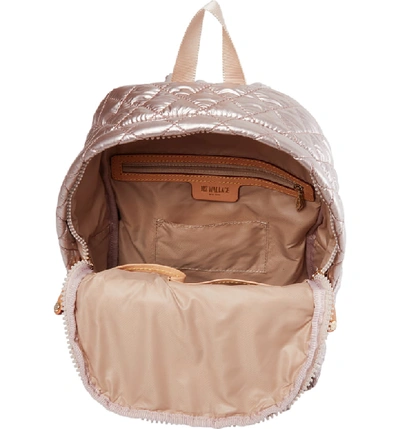 Shop Mz Wallace Small Metro Backpack In Rose Gold Metallic