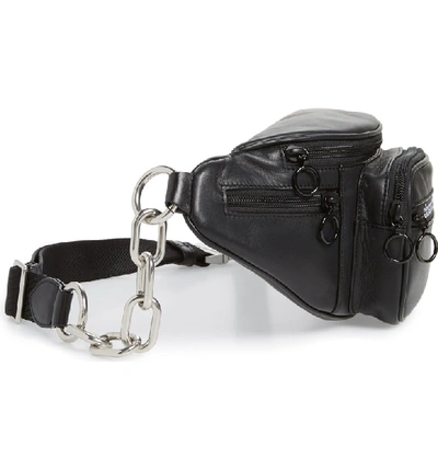 Shop Alexander Wang Attica Logo Leather Belt Bag - Black