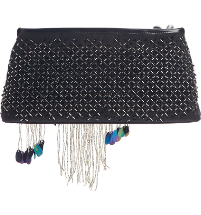 Shop Dries Van Noten Beaded Clutch - Black