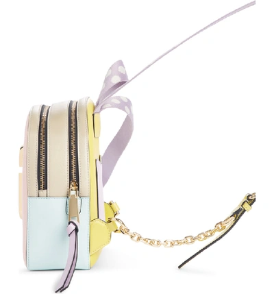 Shop Marc Jacobs Pack Shot Leather Backpack In Blush Multi
