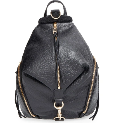 Shop Rebecca Minkoff Julian Backpack In Black/ Light Gold Hrdwr