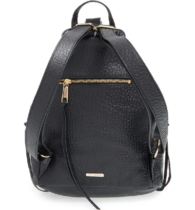 Shop Rebecca Minkoff Julian Backpack In Black/ Light Gold Hrdwr