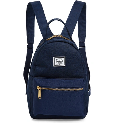 Shop Herschel Supply Co Mini Nova Backpack - Blue In Medievl Blu Crsshtch/med Blu