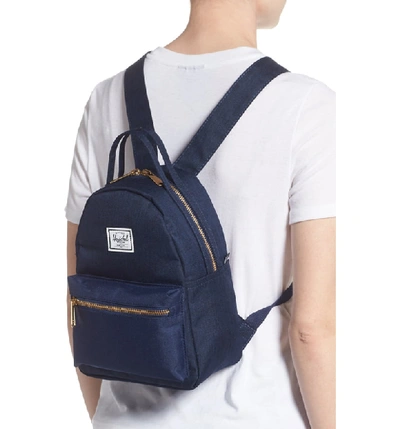 Shop Herschel Supply Co Mini Nova Backpack - Blue In Medievl Blu Crsshtch/med Blu