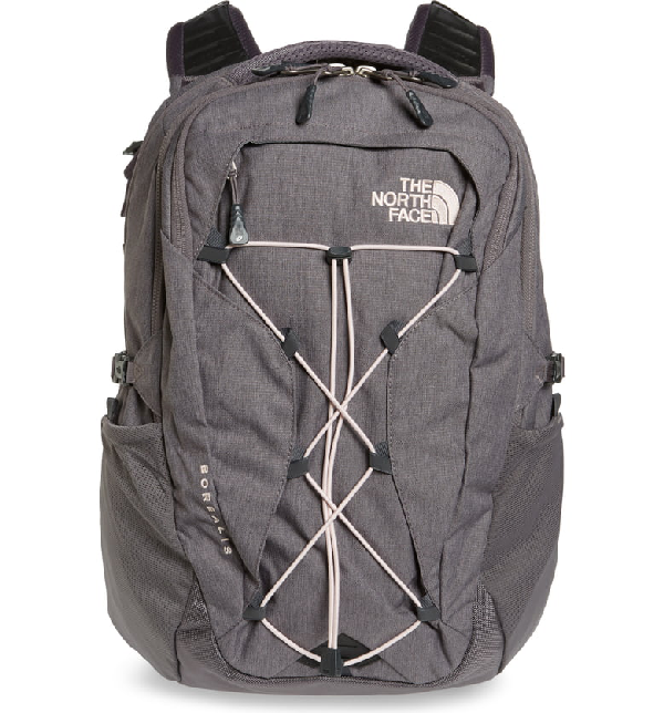 grey north face bookbag