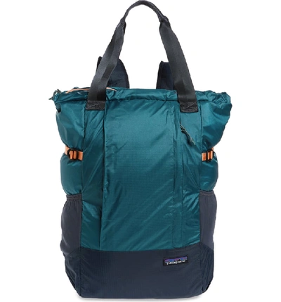 Shop Patagonia Lightweight Travel Tote Pack - Blue In Tasmanian Teal