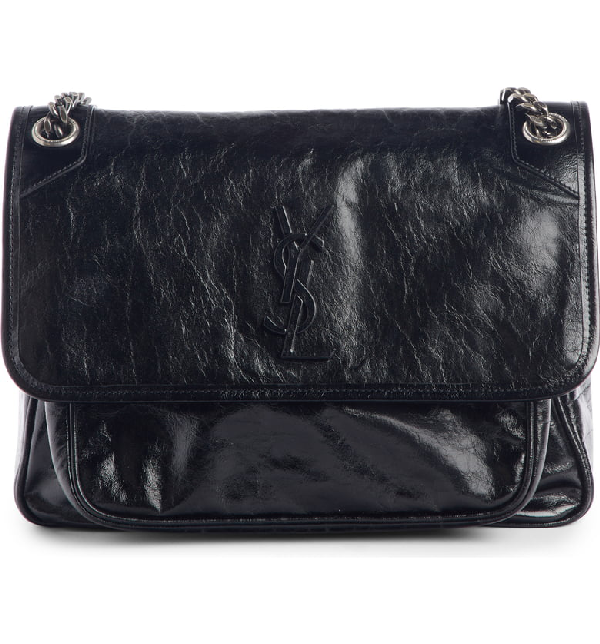 medium niki monogram leather shoulder bag