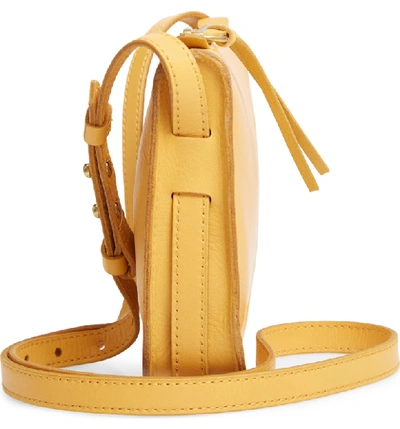 Shop Madewell The Simple Leather Crossbody Bag - Yellow In Sun