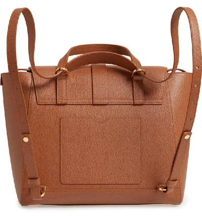 Shop Senreve Maestra Pebbled Leather Convertible Satchel In Chestnut