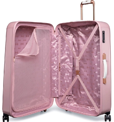 Shop Ted Baker Large Elegant Print 32-inch Hard Shell Spinner Suitcase In Pink