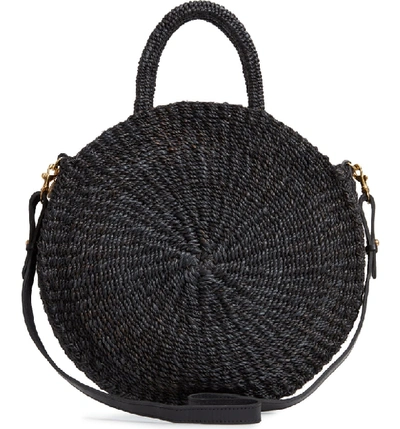 Shop Clare V Alice Woven Sisal Straw Bag In Black