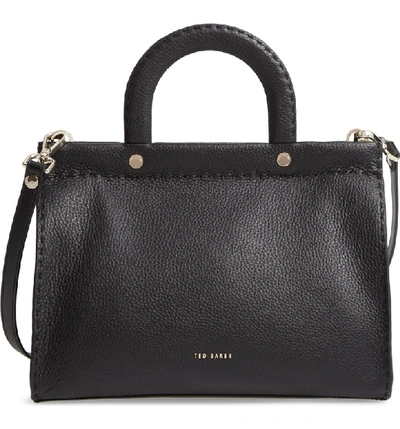 Shop Ted Baker Monicaa Leather Midi Tote - Black