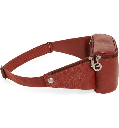 Shop Longchamp Le Foulonne Leather Belt Bag - Brown In Chestnut