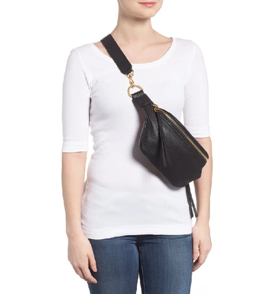 Shop Rebecca Minkoff Bree Leather Belt Bag In Black