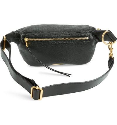 Shop Rebecca Minkoff Bree Leather Belt Bag In Black