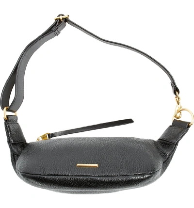 Shop Rebecca Minkoff Bree Leather Belt Bag In Black