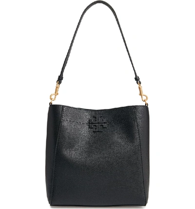 Shop Tory Burch Mcgraw Leather Hobo - Black