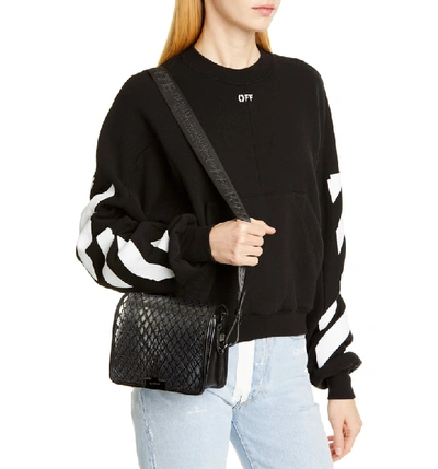 Shop Off-white Net Pvc Flap Bag - Black