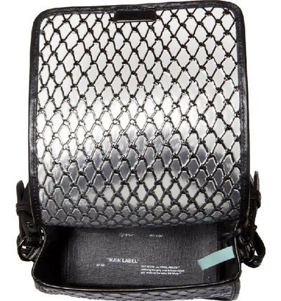 Shop Off-white Net Pvc Flap Bag - Black