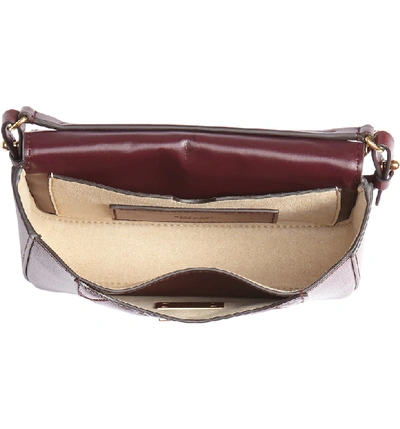 Shop Givenchy Mini Pocket Quilted Convertible Leather Bag In Aubergine