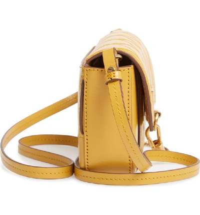 Shop Givenchy Mini Pocket Quilted Convertible Leather Bag - Yellow In Golden