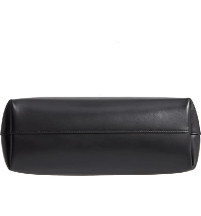 Shop Valentino Medium Vee Ring Leather Shoulder Bag In Nero