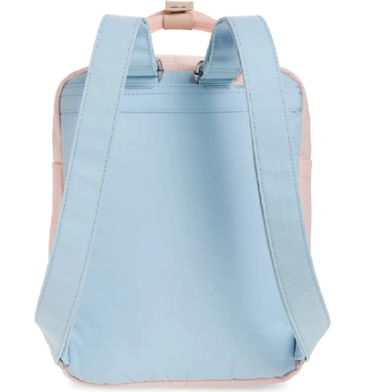 Shop Doughnut Mini Macaroon Colorblock Water Resistant Backpack - Blue In Iceberg/ Sakura
