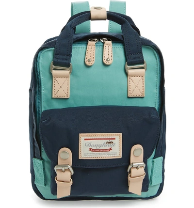 Shop Doughnut Mini Macaroon Colorblock Water Resistant Backpack - Blue In Sky Blue/ Navy