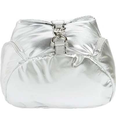 Shop Rebecca Minkoff Julian Nylon Backpack In Metallic Silver