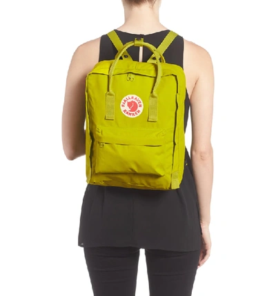 Shop Fjall Raven Kanken Water Resistant Backpack In Birch Green