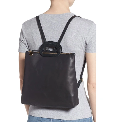 Clare V Marcelle Leather Backpack In Black