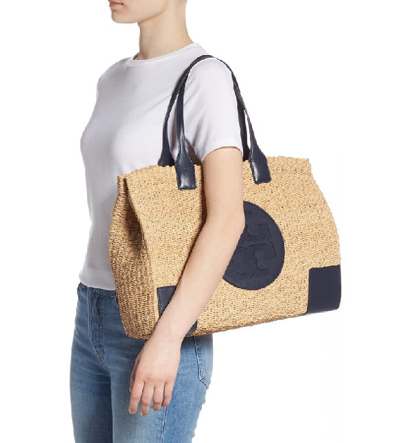 tory burch ella straw tote