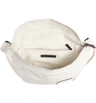 Shop Rebecca Minkoff Nylon Belt Bag - White In Bone