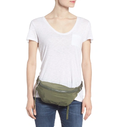 Shop Rebecca Minkoff Nylon Belt Bag - Green In Olive