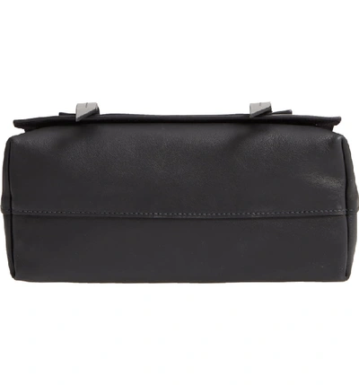 Shop Miu Miu Small Grace Calfskin Shoulder Bag In Nero/ Marmo