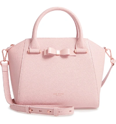 Shop Ted Baker Janne Bow Leather Tote - Pink In Light Pink