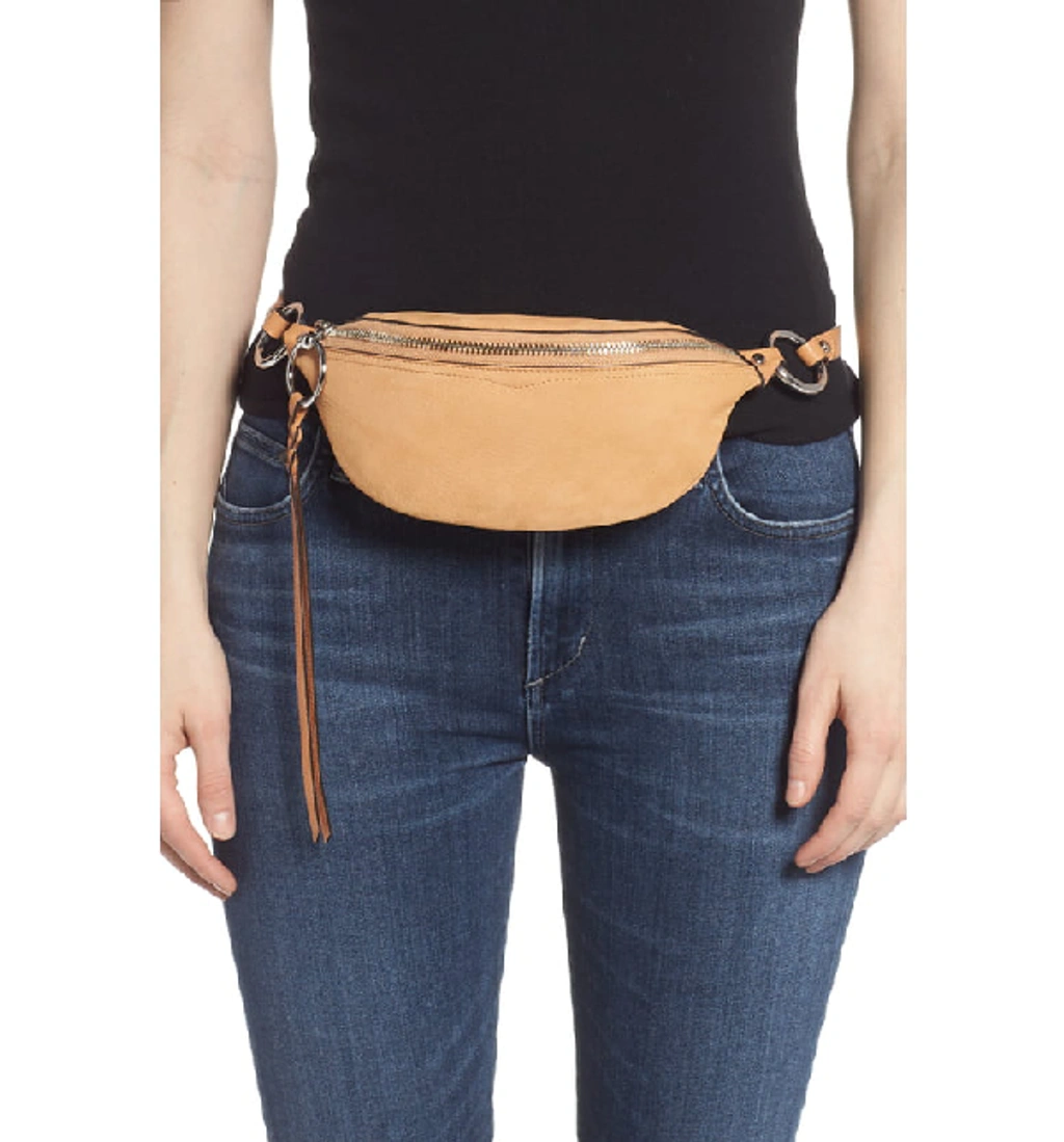 Rebecca Minkoff Mini Bree Leather Belt Bag In Honey ModeSens