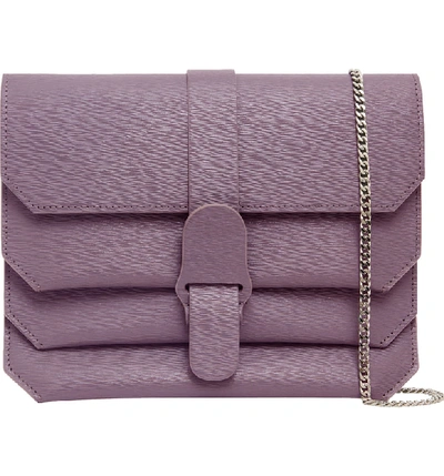 Shop Senreve Mimosa Textured Leather Crossbody Bag In Mimosa Lilac