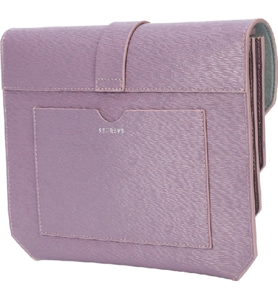 Shop Senreve Mimosa Textured Leather Crossbody Bag In Mimosa Lilac