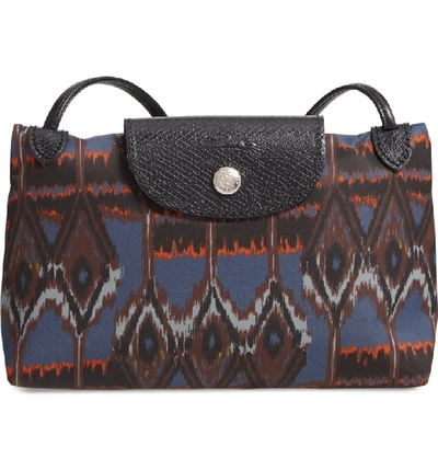 Longchamp Le Pliage Ikat Print Nylon Crossbody Bag - Blue In Navy | ModeSens