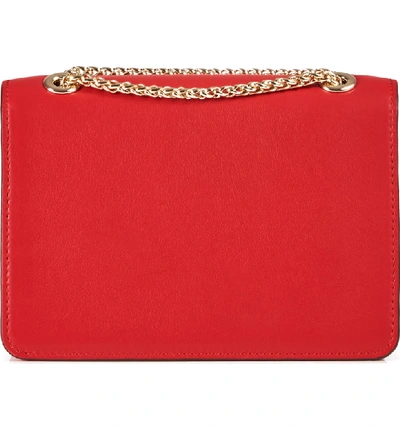 Shop Strathberry Mini East/west Leather Crossbody Bag In Ruby