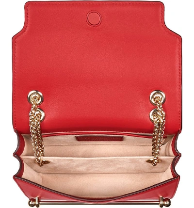 Shop Strathberry Mini East/west Leather Crossbody Bag In Ruby