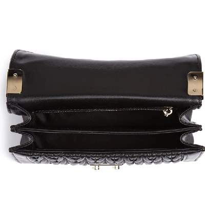 Shop Miu Miu Matelasse Leather Crossbody Bag In Nero