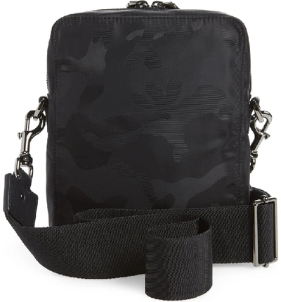 Shop Valentino Garavani Small Camo Messenger Bag - Black