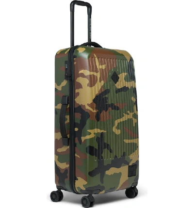 Shop Herschel Supply Co. Trade 34-inch Large Wheeled Packing Case In Woodland Camo