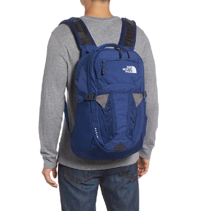 Shop The North Face Recon Backpack In Flag Blue Dark Heather/ White