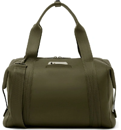 Shop Dagne Dover 365 Large Landon Neoprene Carryall Duffle Bag - Green In Dark Moss