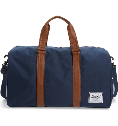 Shop Herschel Supply Co Duffle Bag In Navy/ Tan