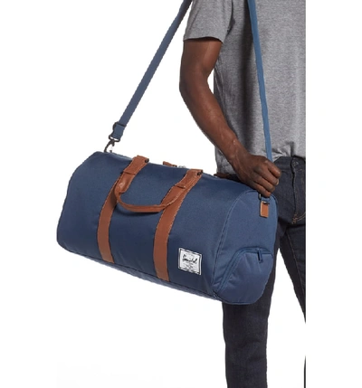 Shop Herschel Supply Co Duffle Bag In Navy/ Tan