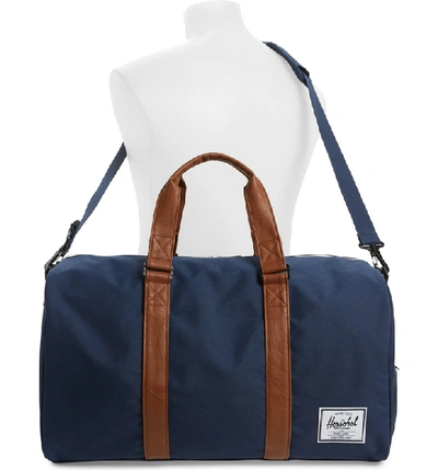 Shop Herschel Supply Co Duffle Bag In Navy/ Tan